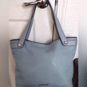 MICHAEL Michael Kors Pale Blue Leather Satchel